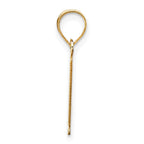 FJC Finejewelers 14 kt Yellow Gold Polished Etched Letter L Initial Charm