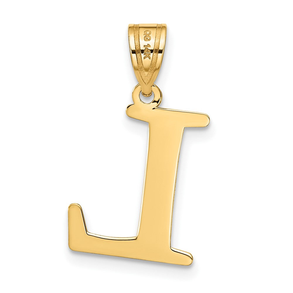 FJC Finejewelers 14 kt Yellow Gold Polished Etched Letter L Initial Charm