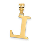 FJC Finejewelers 14 kt Yellow Gold Polished Etched Letter L Initial Charm