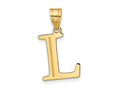 FJC Finejewelers 14 kt Yellow Gold Polished Etched Letter L Initial Charm