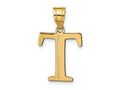 FJC Finejewelers 14 kt Yellow Gold Polished Etched Letter T Initial Charm