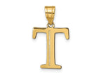 FJC Finejewelers 14 kt Yellow Gold Polished Etched Letter T Initial Charm