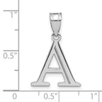 FJC Finejewelers 14 kt White Gold Polished Etched Letter A Initial Charm 17 x 16 mm