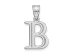 FJC Finejewelers 14 kt White Gold Polished Etched Letter B Initial Charm 17 x 13 mm