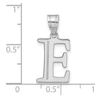 FJC Finejewelers 14 kt White Gold Polished Etched Letter E Initial Charm