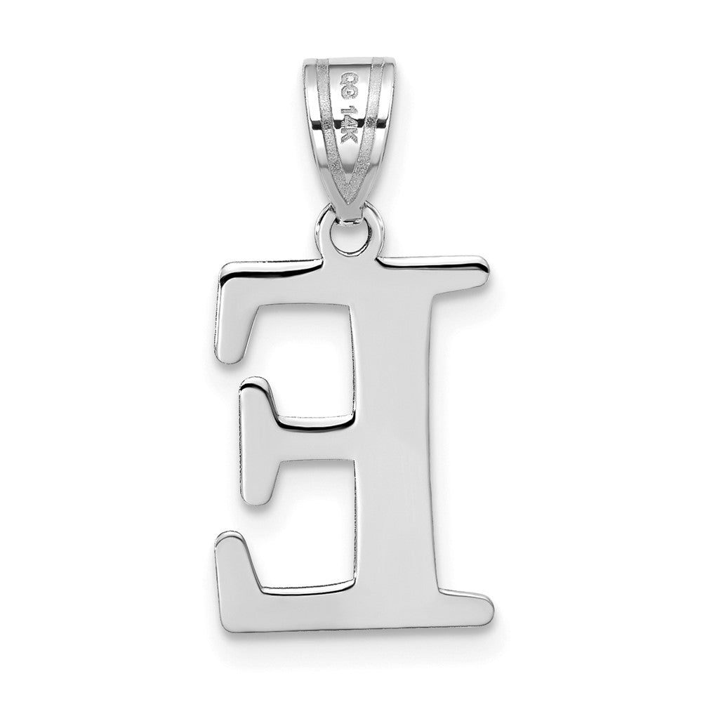 FJC Finejewelers 14 kt White Gold Polished Etched Letter E Initial Charm