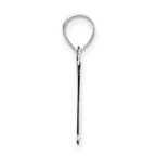 FJC Finejewelers 14 kt White Gold Polished Etched Letter H Initial Charm