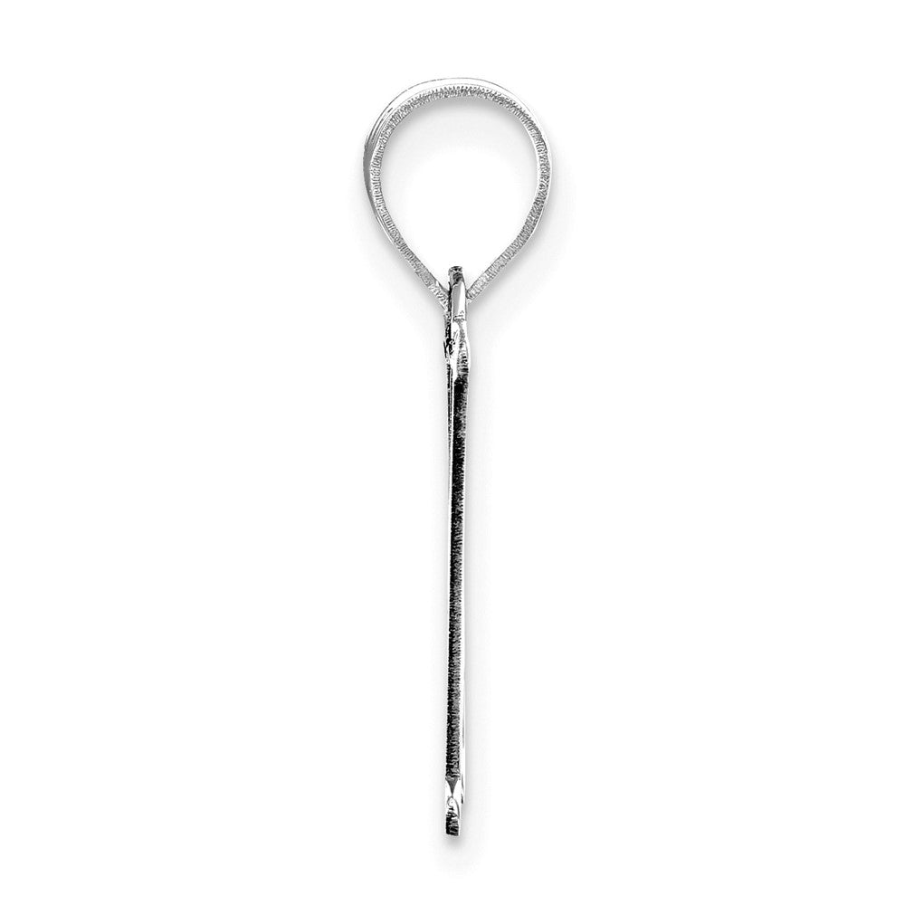 FJC Finejewelers 14 kt White Gold Polished Etched Letter H Initial Charm