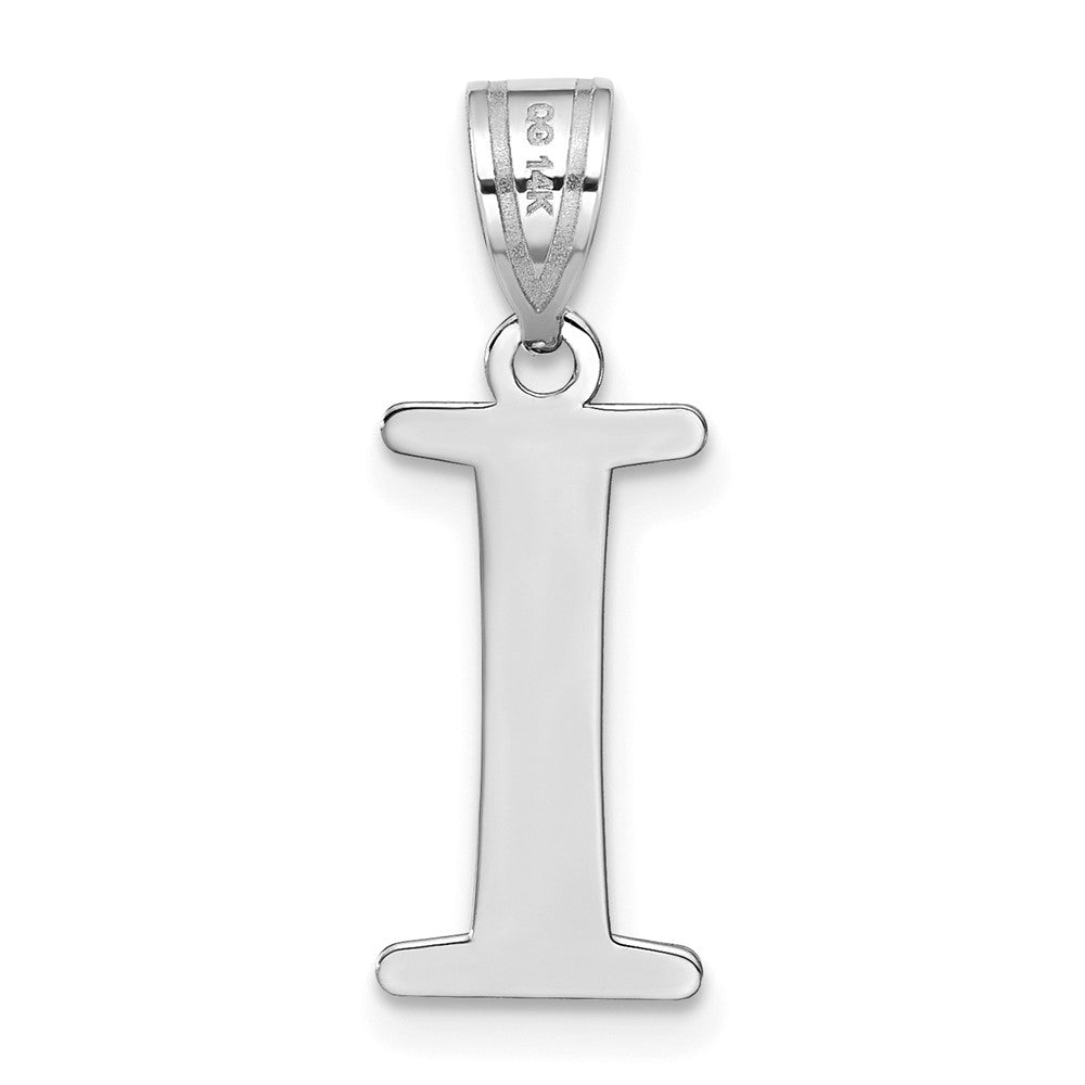 FJC Finejewelers 14 kt White Gold Polished Etched Letter I Initial Charm