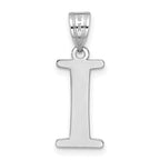 FJC Finejewelers 14 kt White Gold Polished Etched Letter I Initial Charm