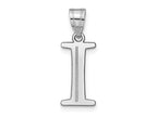 FJC Finejewelers 14 kt White Gold Polished Etched Letter I Initial Charm