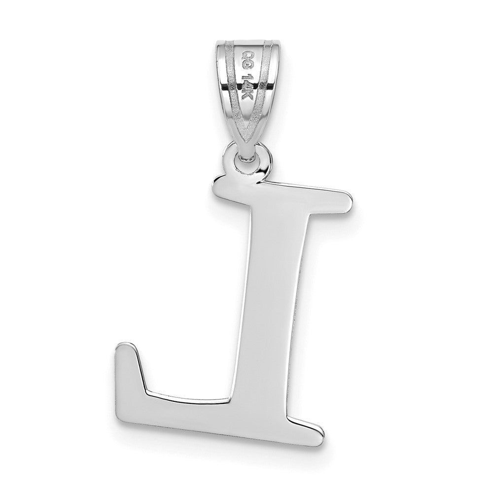 FJC Finejewelers 14 kt White Gold Polished Etched Letter L Initial Charm