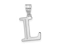 FJC Finejewelers 14 kt White Gold Polished Etched Letter L Initial Charm