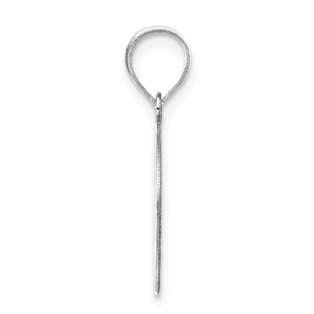 FJC Finejewelers 14 kt White Gold Polished Etched Letter O Initial Charm