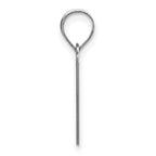 FJC Finejewelers 14 kt White Gold Polished Etched Letter V Initial Charm
