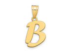 FJC Finejewelers 14 kt Yellow Gold Polished Script Letter B Initial Charm 17 x 11 mm