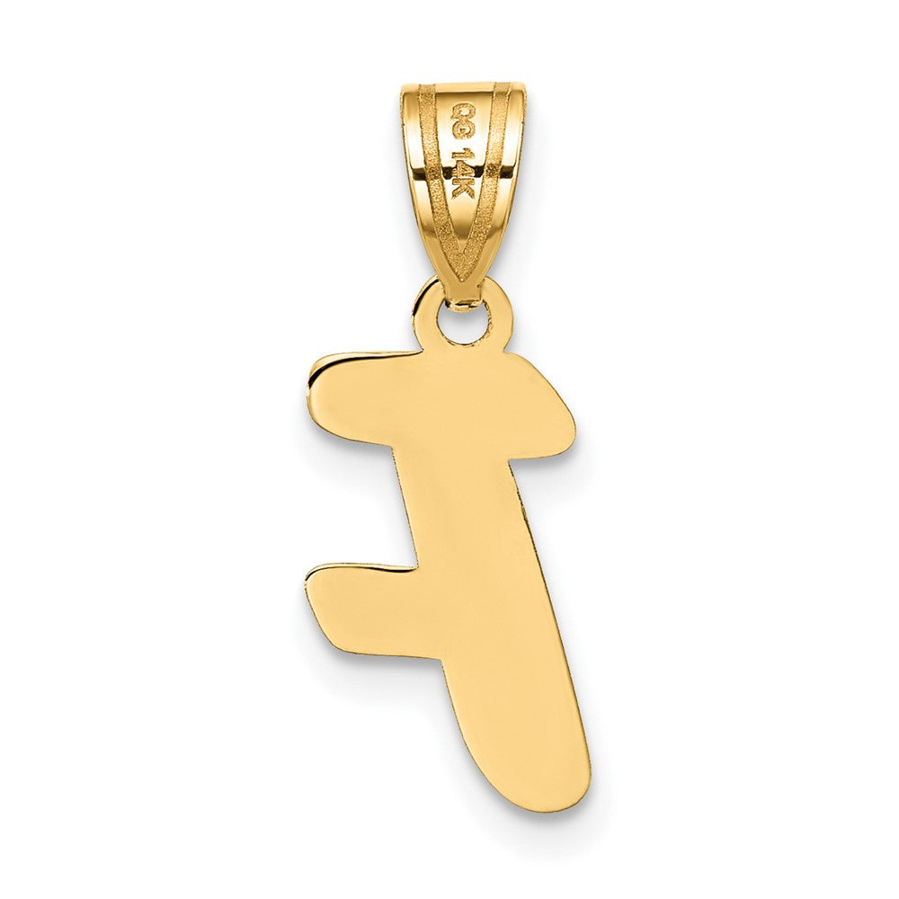 FJC Finejewelers 14 kt Yellow Gold Polished Script Letter F Initial Charm