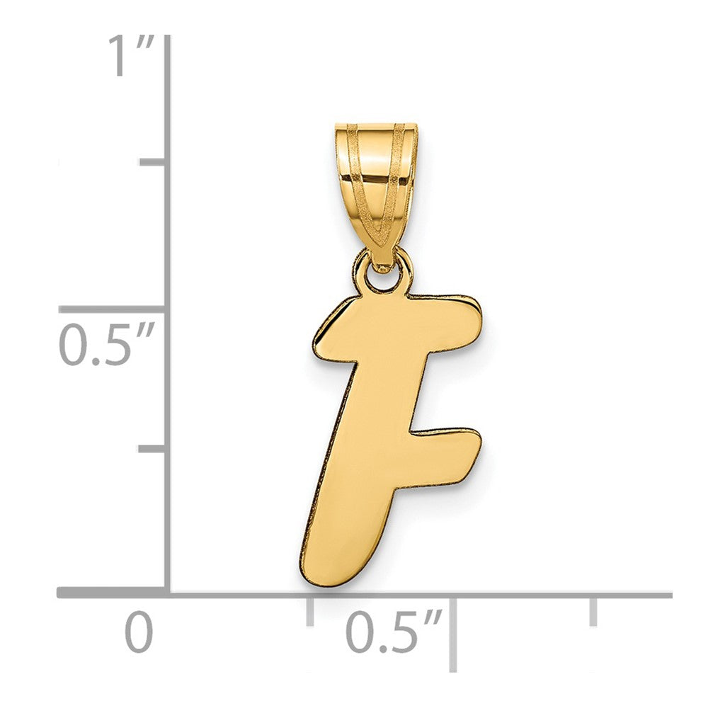 FJC Finejewelers 14 kt Yellow Gold Polished Script Letter F Initial Charm