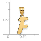 FJC Finejewelers 14 kt Yellow Gold Polished Script Letter F Initial Charm