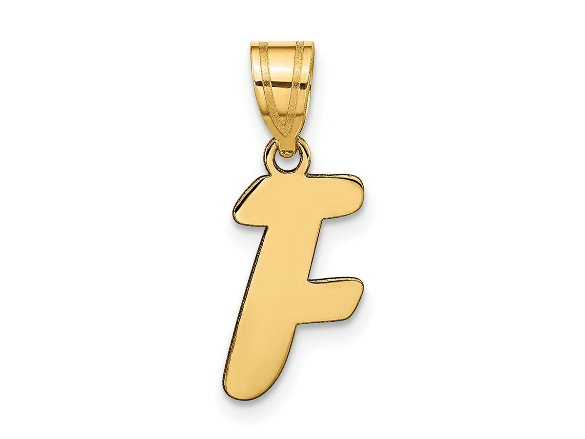 FJC Finejewelers 14 kt Yellow Gold Polished Script Letter F Initial Charm
