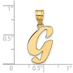 FJC Finejewelers 14 kt Yellow Gold Polished Script Letter G Initial Charm