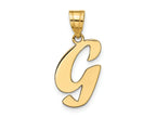 FJC Finejewelers 14 kt Yellow Gold Polished Script Letter G Initial Charm