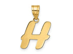FJC Finejewelers 14 kt Yellow Gold Polished Script Letter H Initial Charm