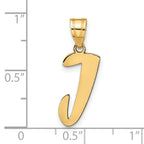 FJC Finejewelers 14 kt Yellow Gold Polished Script Letter J Initial Charm