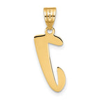 FJC Finejewelers 14 kt Yellow Gold Polished Script Letter J Initial Charm