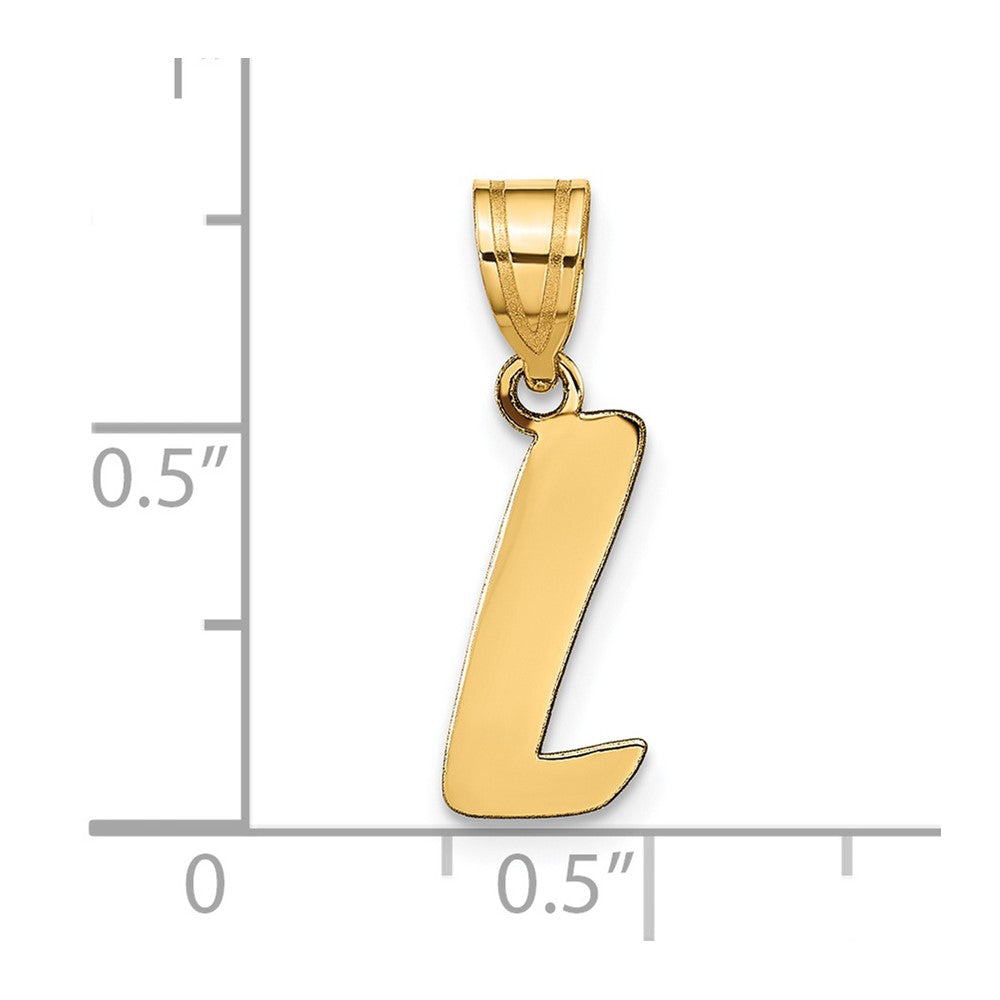FJC Finejewelers 14 kt Yellow Gold Polished Script Letter L Initial Charm