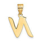 FJC Finejewelers 14 kt Yellow Gold Polished Script Letter N Initial Charm