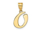 FJC Finejewelers 14 kt Yellow Gold Polished Script Letter O Initial Charm