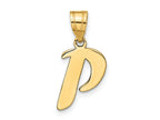 FJC Finejewelers 14 kt Yellow Gold Polished Script Letter P Initial Charm