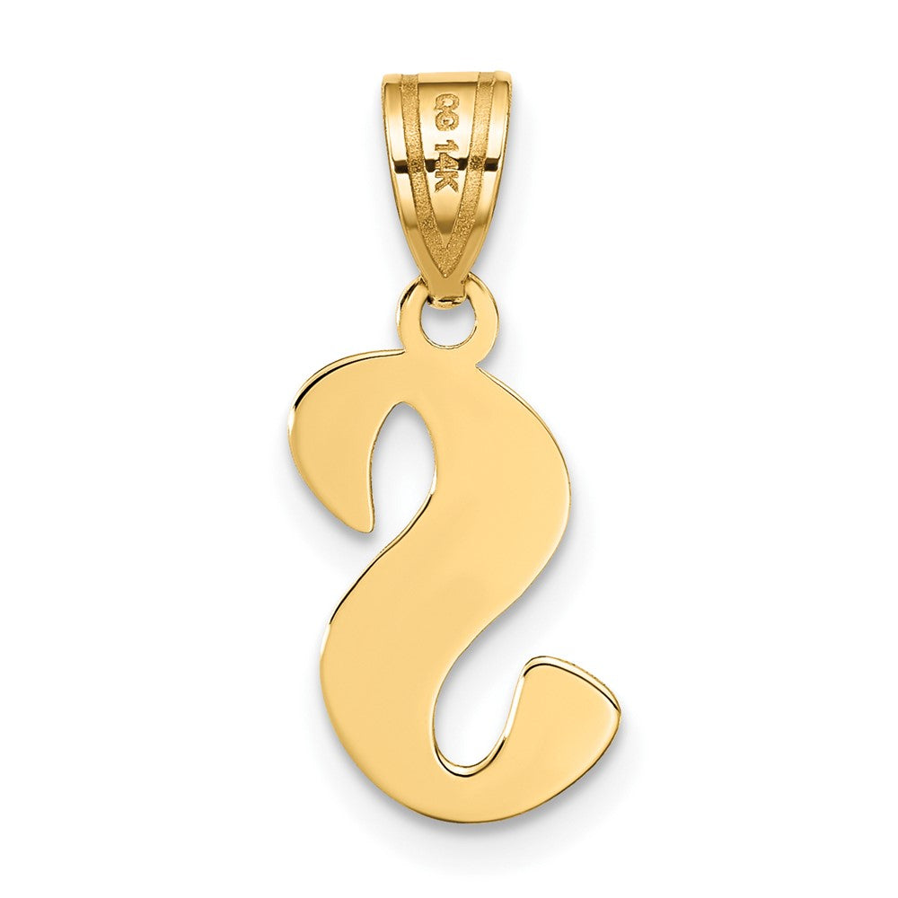 FJC Finejewelers 14 kt Yellow Gold Polished Script Letter S Initial Charm