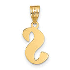 FJC Finejewelers 14 kt Yellow Gold Polished Script Letter S Initial Charm