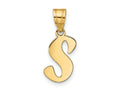 FJC Finejewelers 14 kt Yellow Gold Polished Script Letter S Initial Charm
