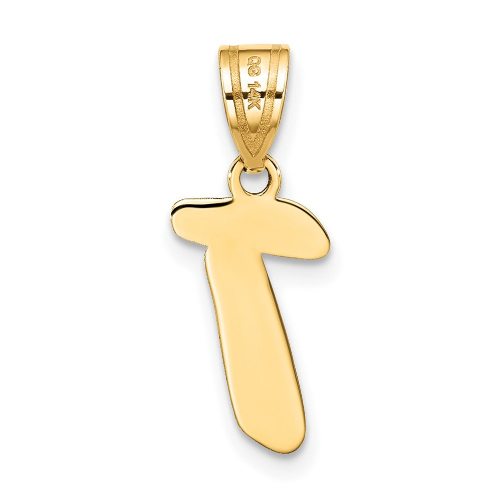 FJC Finejewelers 14 kt Yellow Gold Polished Script Letter T Initial Charm