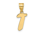 FJC Finejewelers 14 kt Yellow Gold Polished Script Letter T Initial Charm