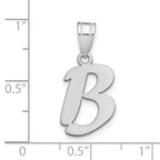 FJC Finejewelers 14 kt White Gold Polished Script Letter B Initial Charm 17 x 11 mm