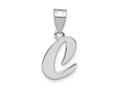 FJC Finejewelers 14 kt White Gold Polished Script Letter C Initial Charm 15 x 11 mm