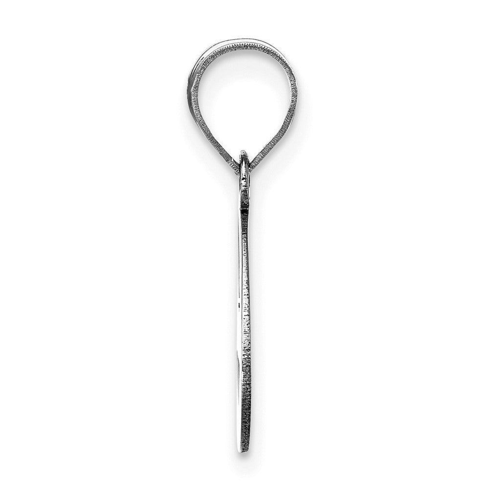 FJC Finejewelers 14 kt White Gold Polished Script Letter E Initial Charm