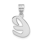 FJC Finejewelers 14 kt White Gold Polished Script Letter E Initial Charm