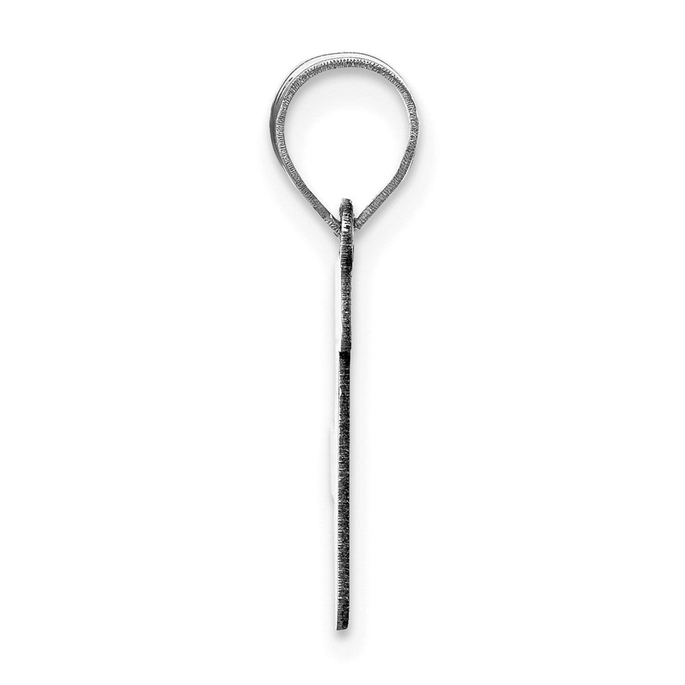FJC Finejewelers 14 kt White Gold Polished Script Letter F Initial Charm