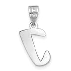 FJC Finejewelers 14 kt White Gold Polished Script Letter I Initial Charm