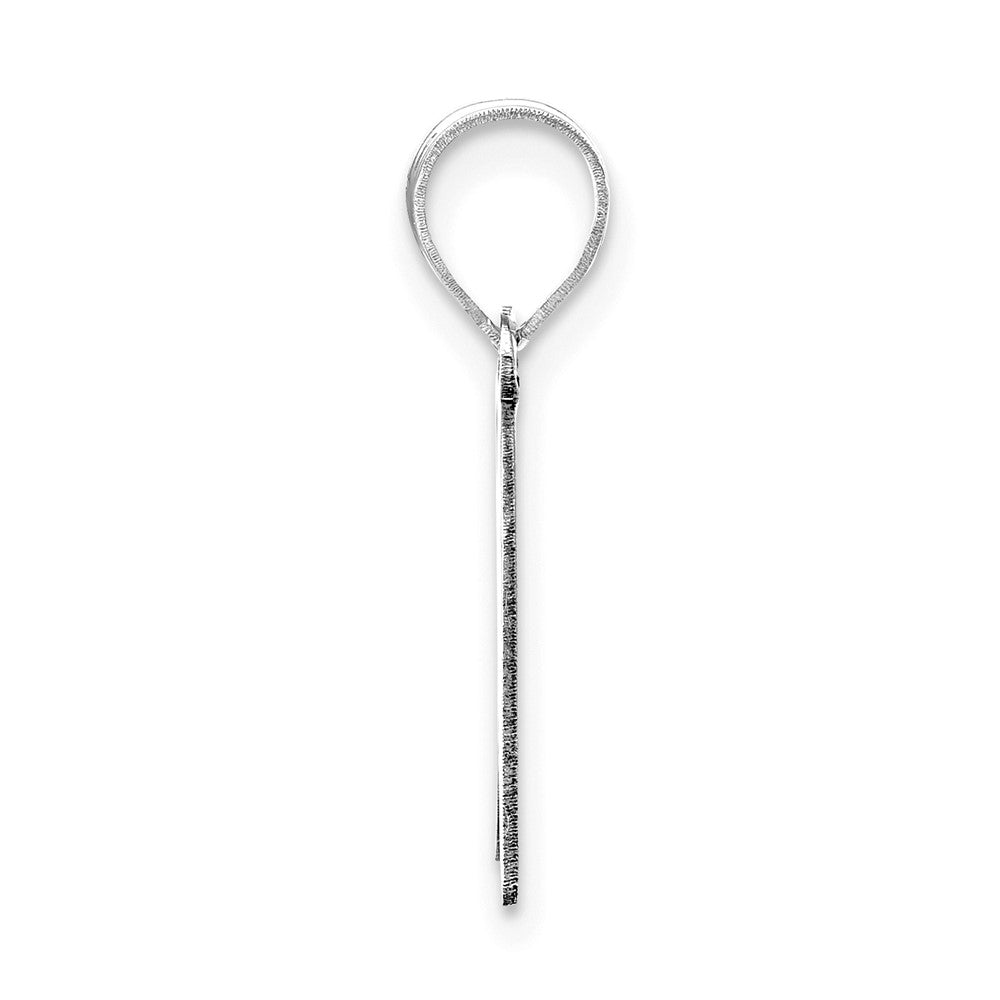 FJC Finejewelers 14 kt White Gold Polished Script Letter K Initial Charm