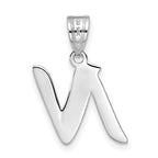 FJC Finejewelers 14 kt White Gold Polished Script Letter N Initial Charm