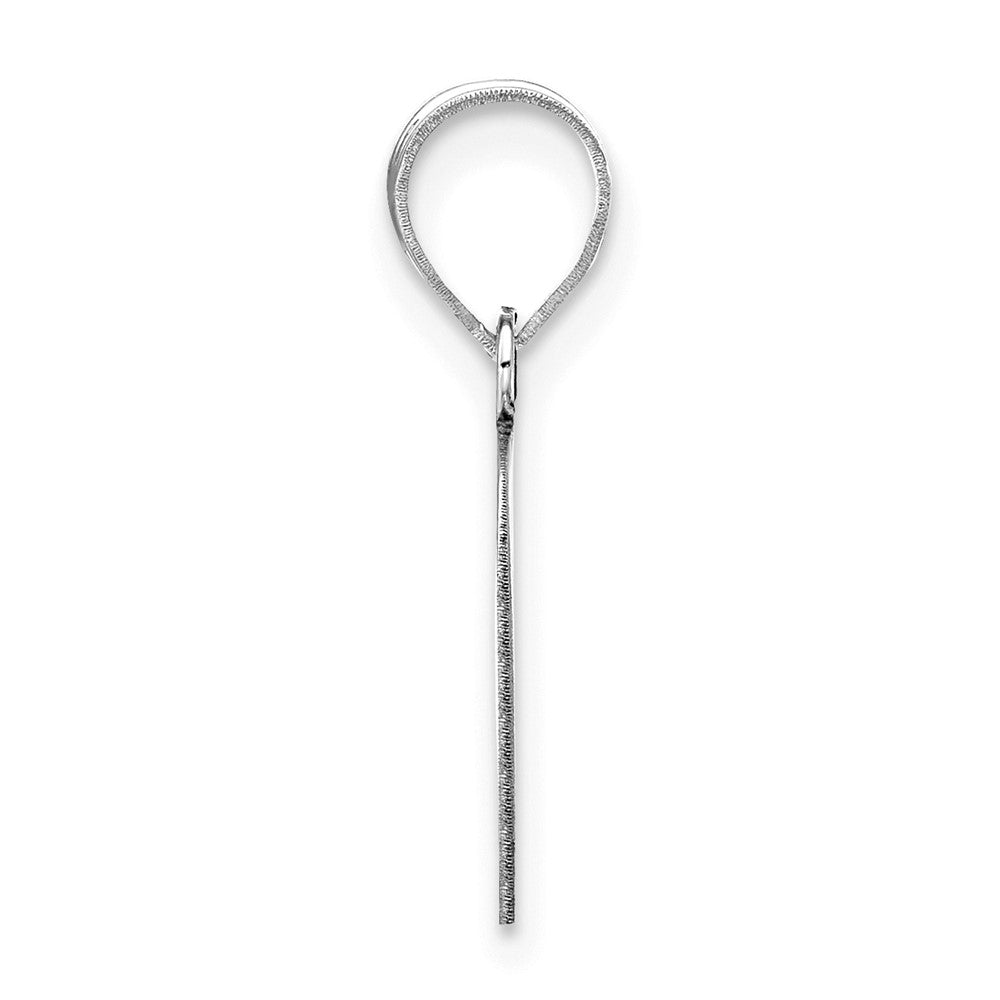 FJC Finejewelers 14 kt White Gold Polished Script Letter O Initial Charm