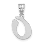 FJC Finejewelers 14 kt White Gold Polished Script Letter O Initial Charm