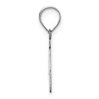 FJC Finejewelers 14 kt White Gold Polished Script Letter P Initial Charm