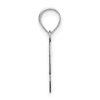 FJC Finejewelers 14 kt White Gold Polished Script Letter S Initial Charm